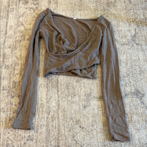 Alo Ballet Long Sleeve Wrap Top - Picture 1 of 3